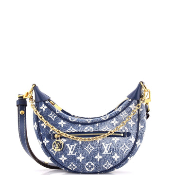 Loop Handbag Monogram Jacquard Denim