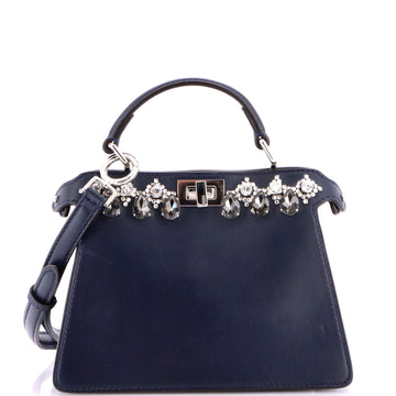 Peekaboo ISeeU Bag Crystal Embellished Leather Petite
