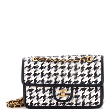 Classic Single Flap Bag Woven Lambskin and Viscose Small