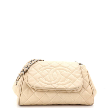 Timeless Accordion Flap Bag Quilted Caviar