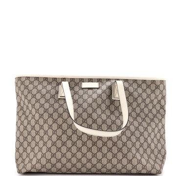 Plus Tote GG Coated Canvas with Leather Large