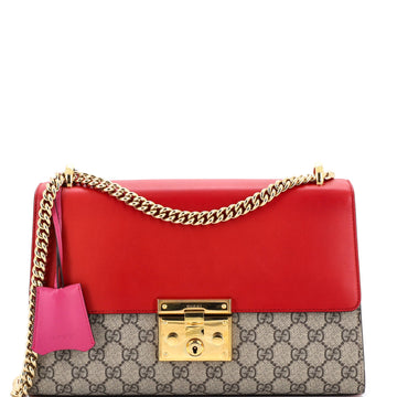 Padlock Shoulder Bag GG Coated Canvas and Leather Medium