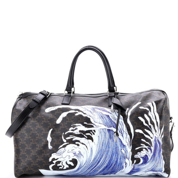 x David Weiss Voyage Duffle Bag Printed Triomphe Coated Canvas Large