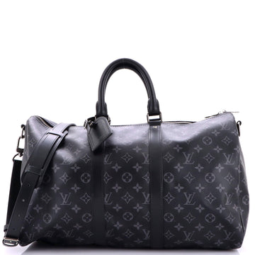 Keepall Bandouliere Bag Monogram Eclipse Canvas 45