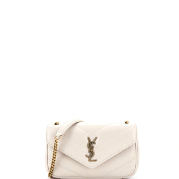 Loulou NM Shoulder Bag Matelasse Chevron Leather Mini