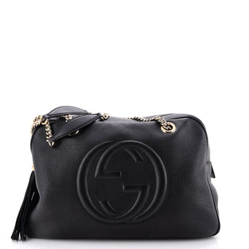 Soho Chain Zip Shoulder Bag Leather Medium