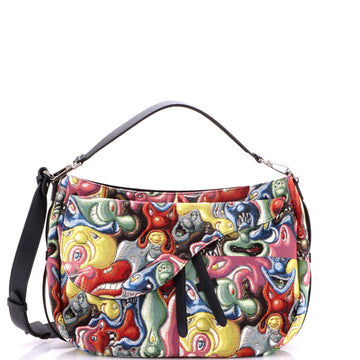 Kenny Scharf Saddle Soft Bag Jacquard Printed Canvas