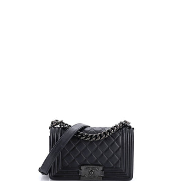 So Black Boy Flap Bag Quilted Lambskin Small