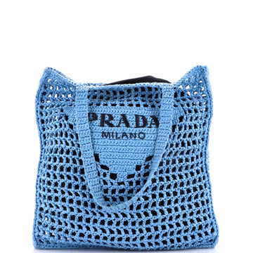 Triangle Logo Open Tote Raffia