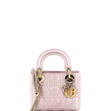 Lady Dior Chain Bag Cannage Quilt Lambskin Mini