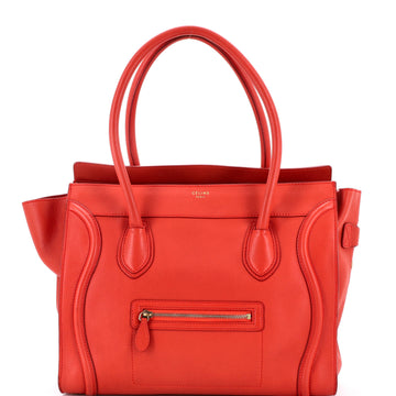 Luggage Bag Smooth Leather Medium