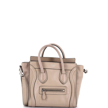 Luggage Bag Grainy Leather Nano