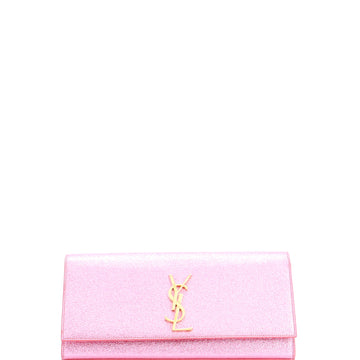 Classic Monogram Clutch Metallic Calfskin Long