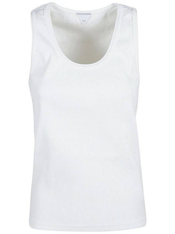 Luxury Bottega Veneta Slim Fit Stretch Cotton Sleeveless White