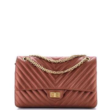 Reissue 2.55 Flap Bag Chevron Metallic Aged Calfskin 226