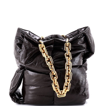 Puffy Chain Tote Padded Maxi Intrecciato Leather