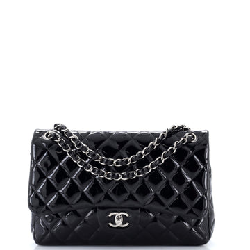 Classic Double Flap Bag Quilted Patent Jumbo