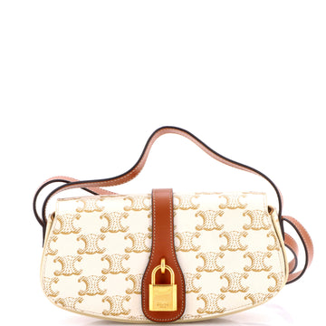 Tabou Clutch with Strap Triomphe Coated Canvas