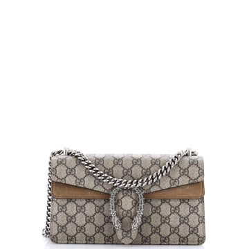 Dionysus Bag GG Coated Canvas with Crystal Embellished Metal Small
