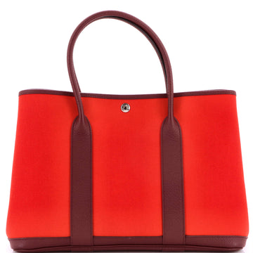 Garden Party Tote Toile and Leather 36