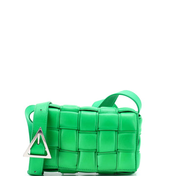 Cassette Crossbody Bag Padded Maxi Intrecciato Leather Small