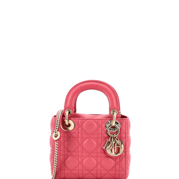 Lady Dior Chain Bag Cannage Quilt Lambskin Mini
