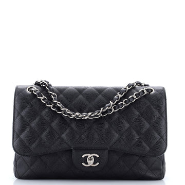 Classic Double Flap Bag Quilted Caviar Jumbo