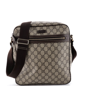 Front Zip Messenger GG Coated Canvas Medium