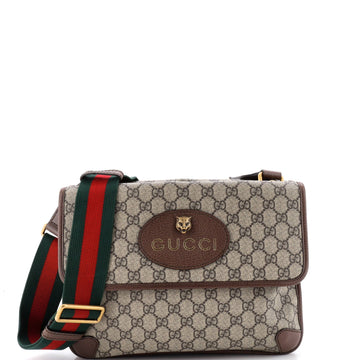 Neo Vintage Flap Messenger GG Coated Canvas Medium