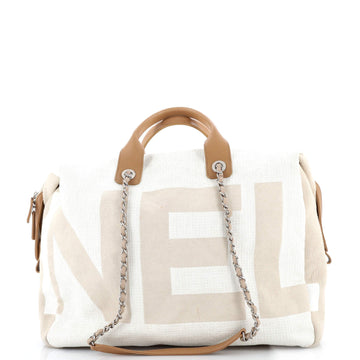 Deauville Logo Bowling Bag Canvas Large