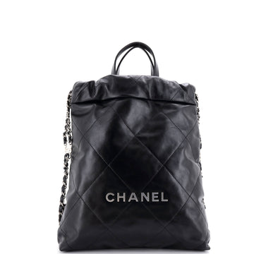 22 Chain Backpack Quilted Calfskin Medium
