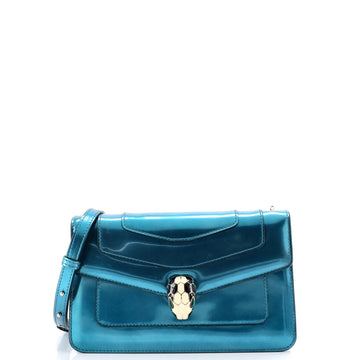 Serpenti Forever Shoulder Bag Metallic Leather Small