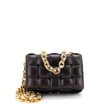 Cassette Chain Crossbody Bag Padded Maxi Intrecciato Leather
