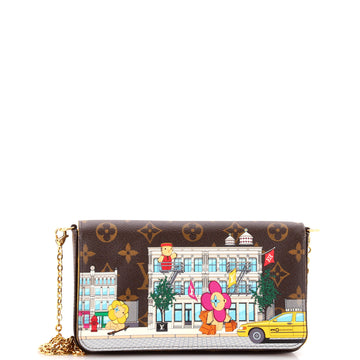Felicie Pochette Limited Edition Vivienne Xmas Monogram Canvas