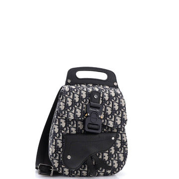 Saddle Backpack Oblique Canvas Mini