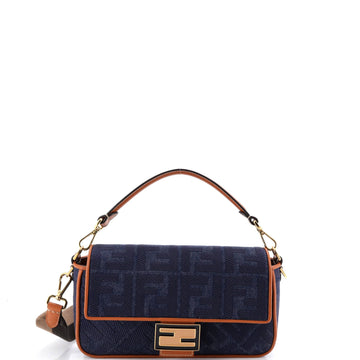 Baguette NM Bag Zucca Embroidered Denim Medium