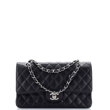 Vintage Classic Double Flap Bag Quilted Caviar Medium