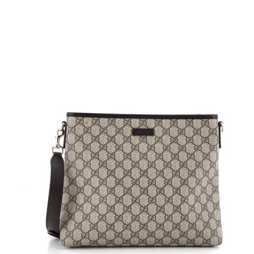 Zip Top Messenger Bag GG Coated Canvas Medium