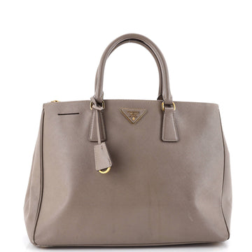 Double Zip Lux Tote Saffiano Leather Large