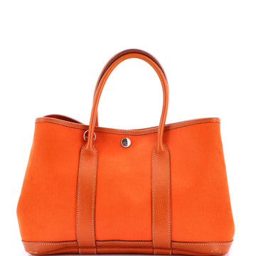 Garden Party Tote Toile and Leather 30