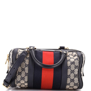 Vintage Web Boston Bag GG Canvas Small