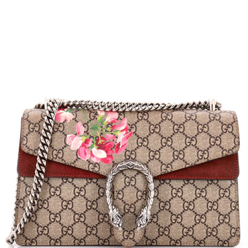 Dionysus Bag Blooms Print GG Coated Canvas Small