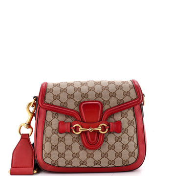 Lady Web Shoulder Bag GG Canvas Medium