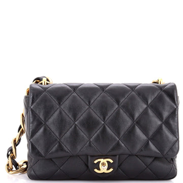 Funky Town Flap Bag Quilted Lambskin Large