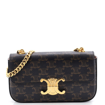 Triomphe Chain Shoulder Bag Triomphe Coated Canvas Small
