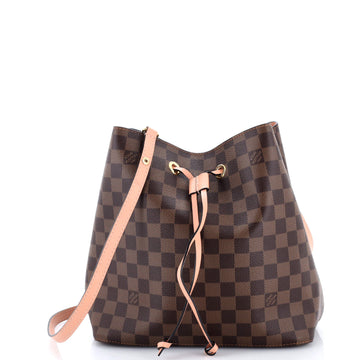 NeoNoe Handbag Damier with Leather MM