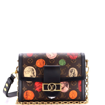 Dauphine Shoulder Bag Limited Edition Fornasetti Cameo Monogram Canvas MM