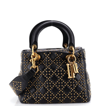 Supple Lady Dior Bag Cannage Studded Lambskin Medium