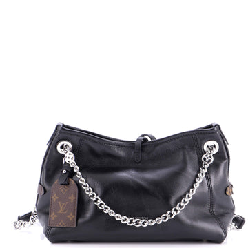 CarryAll Cargo Hobo Leather with Monogram Canvas PM