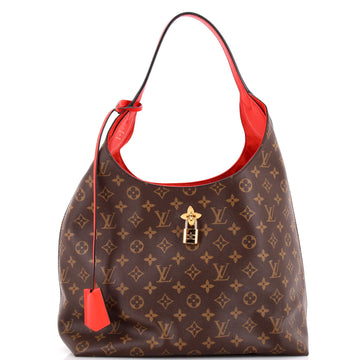 Flower Hobo Monogram Canvas with Leather